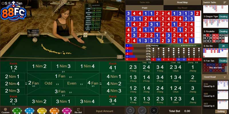 Fantan là trò chơi để lại nhiều ấn tượng lại nhà cái